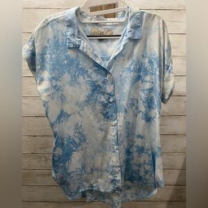 Thread & Supply Blue Tie-Dye Women's Top‎
